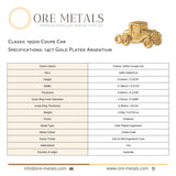 14ct Gold Plated - Classic 1920s Coupe Car Charm