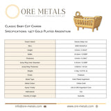 14ct Gold Plated - Classic Baby Cot Charm