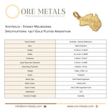 14ct Gold Plated - Australia Sydney Melbourne Charm
