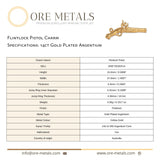 14ct Gold Plated - Flintlock Pistol Charm