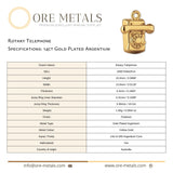 14ct Gold Plated - Rotary Telephone Charm