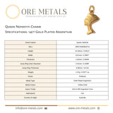 14ct Gold Plated - Queen Nefertiti Charm