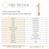 14ct Gold Plated - Classic Toothbrush Charm