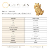 14ct Gold Plated - Persian Cat Charm