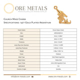 14ct Gold Plated - Church Mass Charm