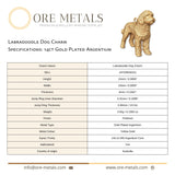 14ct Gold Plated - Labradoodle Dog Charm