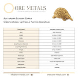 14ct Gold Plated - Australian Echidna Charm