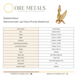 14ct Gold Plated - Soaring Eagle Charm