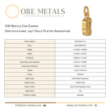 14ct Gold Plated - VW Beetle Car Charm
