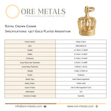 14ct Gold Plated - Royal Crown Charm