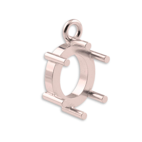 18ct Rose Gold - Oval Prong Setting