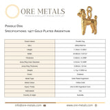 14ct Gold Plated - Poodle Dog Charm