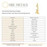 14ct Gold Plated - Saltwater Crocodile Charm