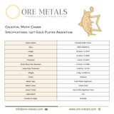 14ct Gold Plated - Celestial Motif Charm