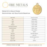 14ct Gold Plated - Grown Up 12 Amulet Charm