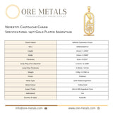14ct Gold Plated - Nefertiti Cartouche Charm