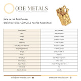 14ct Gold Plated - Jack in the Box Charm