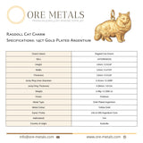14ct Gold Plated - Ragdoll Cat Charm