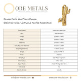 14ct Gold Plated - Classic Ski's and Poles Charm