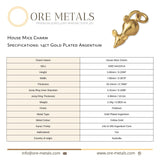 14ct Gold Plated - House Mice Charm