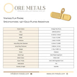 14ct Gold Plated - Vintage Flip Phone Charm