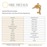 14ct Gold Plated - Leaping Dolphin Charm