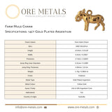 14ct Gold Plated - Farm Mule Charm