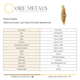 14ct Gold Plated - River Canoe Charm