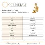 14ct Gold Plated - Ankle Strap Heels Charm