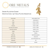 14ct Gold Plated - Swamp Alligator Charm