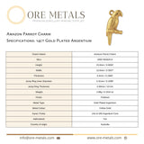 14ct Gold Plated - Amazon Parrot Charm