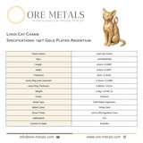 14ct Gold Plated - Lykoi Cat Charm