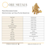 14ct Gold Plated - Pirate Buccaneer Charm