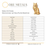 14ct Gold Plated - Somali Cat Charm