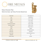 14ct Gold Plated - Koala Hugging Tree Charm