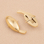 18ct Yellow Gold - Oval Cufflink Backs