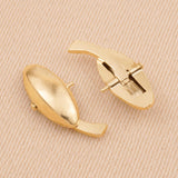 18ct Yellow Gold - Oval Cufflink Backs