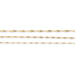 9ct Yellow Gold - Singapore Twist - Bracelet Chain