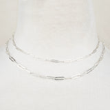 925 Sterling Silver - Paperclip - Necklace Chain