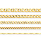 18ct Yellow Gold - New York Curb - Bracelet Chain