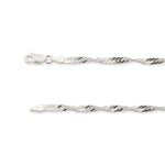 925 Sterling Silver - Singapore Twist - Necklace Chain