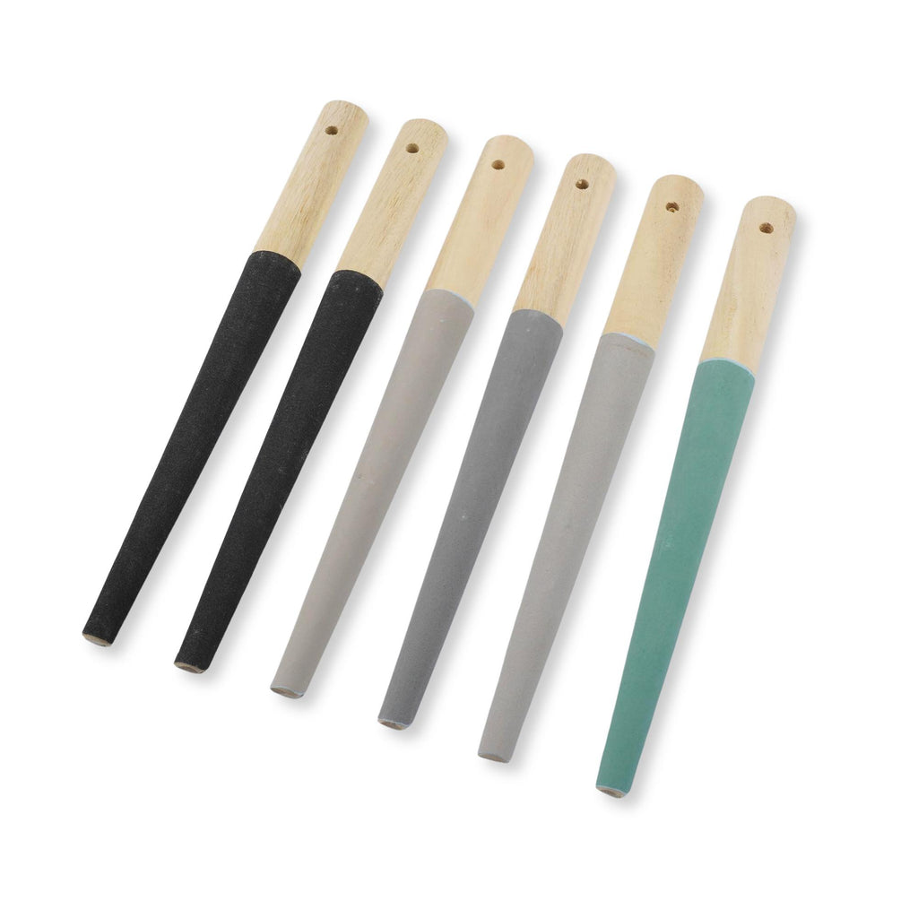 Emery Buff Stick - Half Round 6PC Set