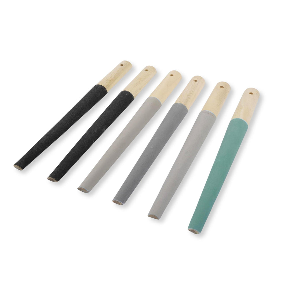 Emery Buff Stick - Half Round 6PC Set