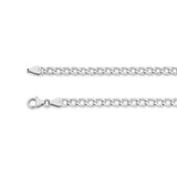 9ct White Gold - New York Curb - Bracelet Chain