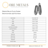 950 Platinum - Ornate Ballet Flats Charm