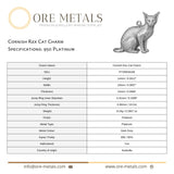 950 Platinum - Cornish Rex Cat Charm