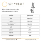 950 Platinum - Woodland Mushrooms Charm