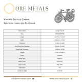 950 Platinum - Vintage Bicycle Charm