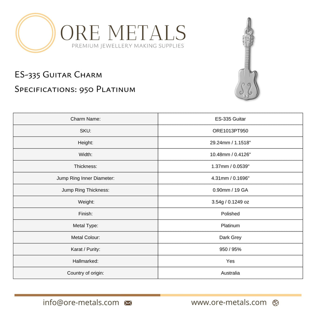 950 Platinum - ES-335 Guitar Charm