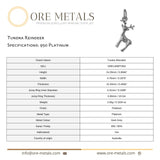 950 Platinum - Tundra Reindeer Charm